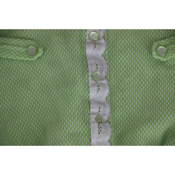 VINTAGE Baby Bliss Collared Button Down Ribbed Shorts Romper Sz Large 3 Months - Picture 5 of 7